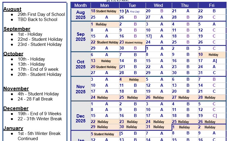 AB Schedule